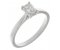 Kiss style Emerald cut diamond solitaire engagement ring