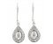Art deco style pear shape diamond halo drop earrings