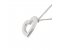 Angled heart shape plain pendant