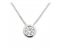 Classic floating round brilliant cut certificated diamond solitaire pendant