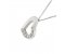 Angled heart shape half round brilliant cut diamond set pendant