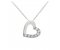 Angled heart shape half round brilliant cut diamond set pendant