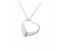 Angled heart shape delicate pendant