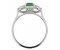 Rosaline emerald cut emerald and round brilliant cut diamond trilogy ring