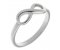 Infinity symbol plain stoneless dress ring