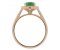 Classic claw set oval shape emerald with round diamond halo ring