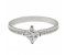 Classic twist style princess cut diamond set band engagement ring