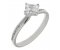 Classic twist style asscher cut diamond set band engagement ring