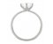 Classic twist style asscher cut diamond set band engagement ring