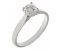 Kiss style round brilliant cut diamond solitaire engagement ring