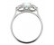 Olivia emerald cut aquamarine and round brilliant cut diamond trilogy ring