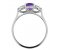 Olivia oval shape amethyst and round brilliant cut diamond trilogy ring