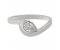 Avery modernist pear shape diamond solitaire crossover ring