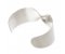 Ribbon twist style solid sterling silver modernist cuff bracelet top
