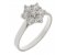 Daisy style claw set round brilliant cut diamond cluster ring