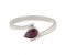 Classic rubover pear shape ruby crossover ring