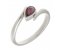 Classic rubover pear shape ruby crossover ring