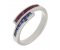 Bowie square blue sapphire crossover eternity ring