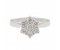 Daisy style claw set round brilliant cut diamond cluster ring