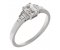 Art deco radiant cut and baguette diamond engagement ring