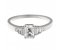 Art deco radiant cut and baguette diamond engagement ring