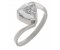 Modern trilliant cut diamond crossover ring