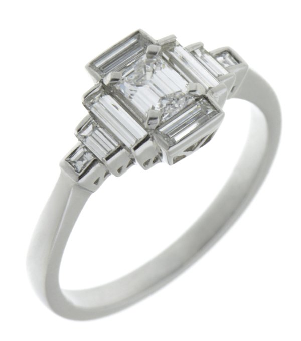 Emerald Cut Engagement Ring Emerald Cut Ring Baguette - Etsy Denmark