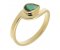 Avery modernist pear shape emerald solitaire crossover ring