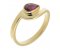 Avery modernist pear shape ruby solitaire crossover ring