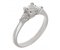 Classic princess cut diamond engagement ring with pear shape side stones