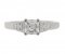 Art deco asscher cut and baguette diamond engagement ring