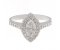 Classic marquise cut diamond and round diamond halo engagement ring
