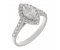 Classic marquise cut diamond and round diamond halo engagement ring