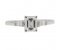Classic emerald cut diamond engagement ring with baguette shoulders