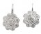 Classic daisy cluster style round brilliant cut diamond drop earrings