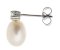 Classic oval pearl and round diamond drop earrings