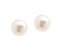 Classic round solitaire pearl stud earrings