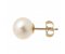 Classic round solitaire pearl stud earrings