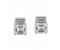 Art deco emerald cut diamond and baguette diamond earrings