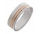 Red and white gold flat court wedding band