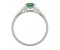 Art deco emerald cut emerald and baguette diamond ring