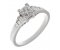 Art deco princess cut and baguette diamond engagement ring