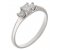 Classic princess cut diamond trilogy ring