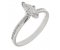 Classic twist style marquise cut diamond set band engagement ring