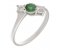 Athena round emerald and diamond modern crossover ring