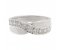 Yoga round brilliant cut diamond crossover half eternity ring