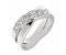 Rowley graduated round diamond crossover half eternity ring