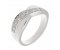 Yoga round brilliant cut diamond crossover half eternity ring