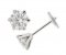 Classic six claw round diamond stud earrings