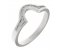 Deep curved shaped channel set diamond ring